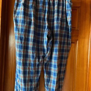 LL Bean Mens XXL 100% cotton pajama sleep pants blue red green